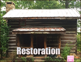 Historic Log Cabin Restoration  Mocksville, North Carolina